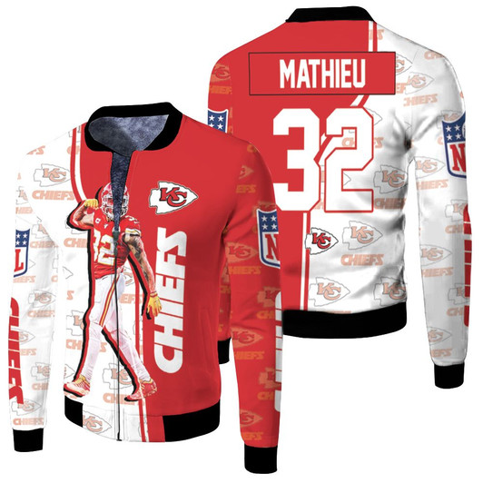 Nfl 2020 Kansas City Chiefs Tyrann Mathieu Great Player 32 Fleece Bomber Jacket