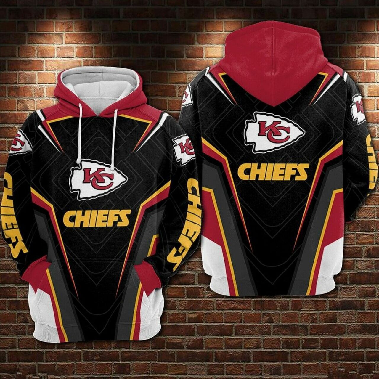 Nfl Kansas City Chiefs Men And Women 3d Full Printing Hoodie Zip Hoodie Kansas City Chiefs 3d Full