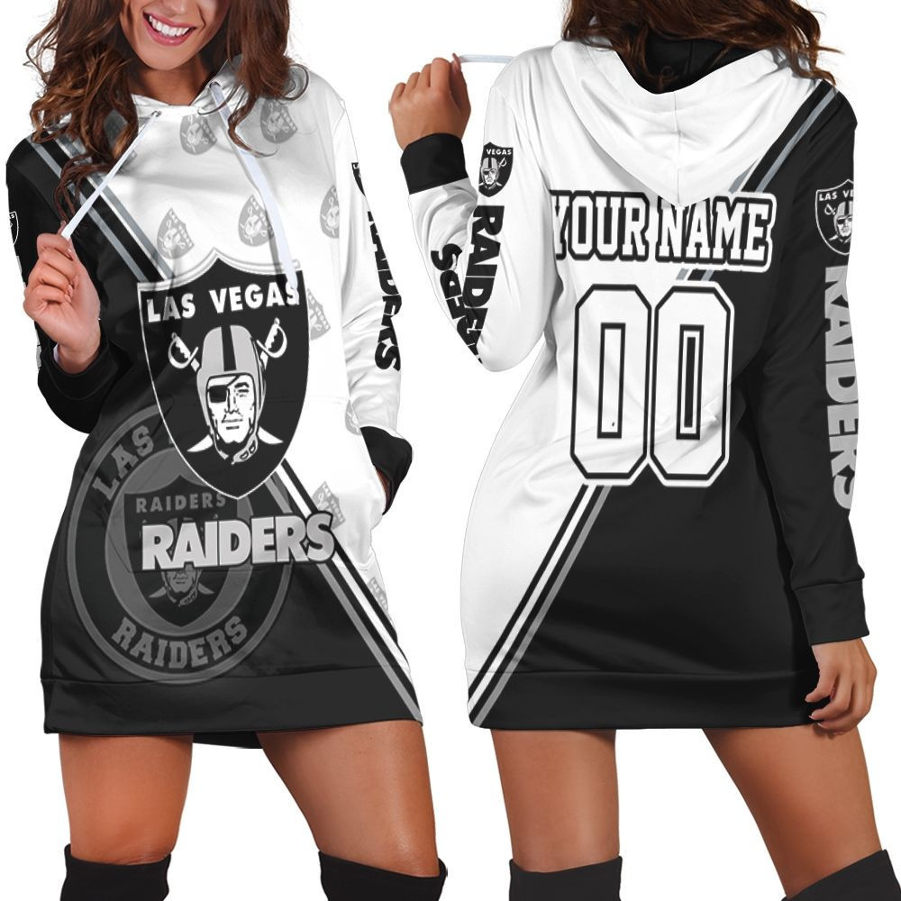 Nfl Las Vegas Raiders For Fans Personalized Hoodie Dress Sweater Dress Sweatshirt Dress
