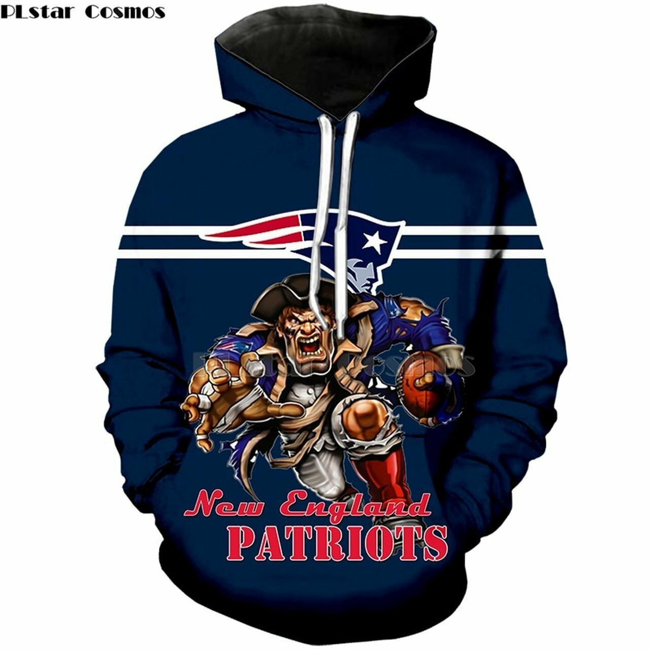 Nfl New England Patriots 3d All Over Print Hoodie