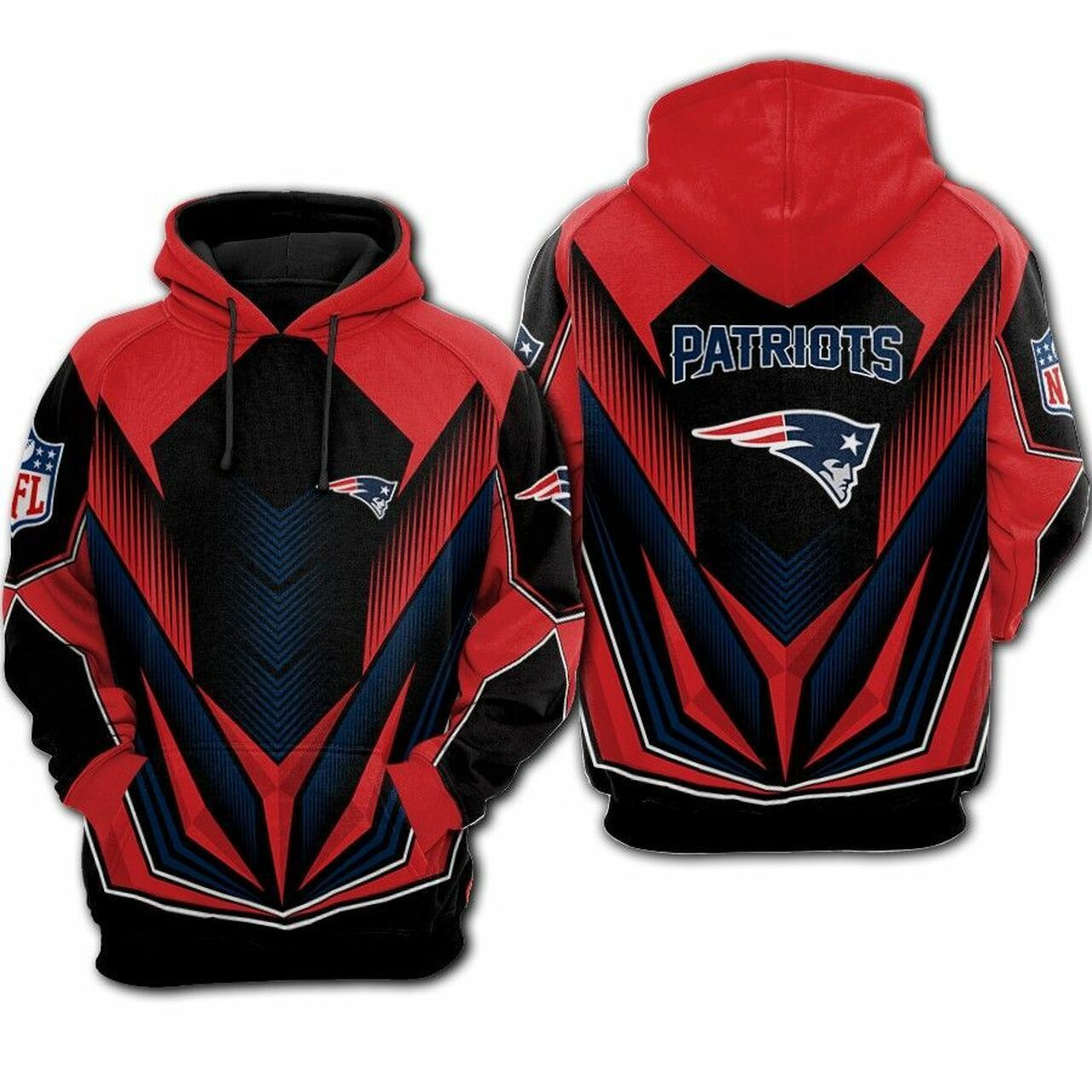 Nfl New England Patriots Fullover Hoodie For Fan Newest Design 3d Hoodie For Men For Women All Over