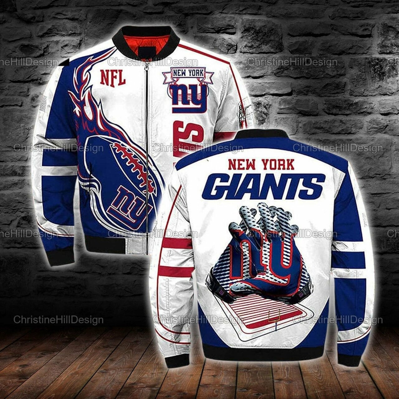 Nfl New York Giants 3d All Over Print Hoodie