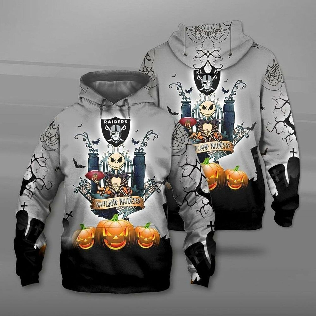 Nfl Oalkand Raiders Jack Skellington The Nightmare Before Christmas Men And Women 3d Full Printing Hoodie Zip Hoodie Nfl Oalkand Raiders 3d Full Printing Shirt