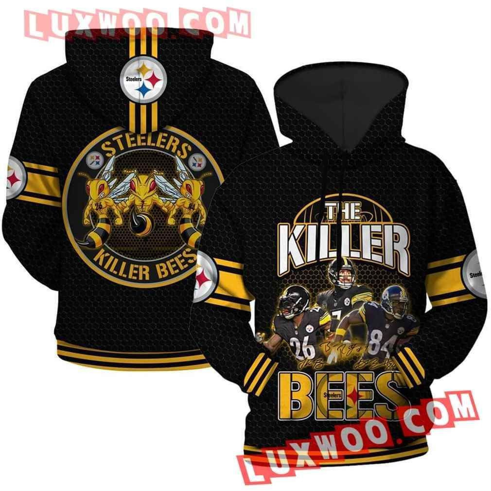 Nfl Pittsburgh Steelers Hoodies Custom All Over Print 3d Pullover Hoodie V5 2021