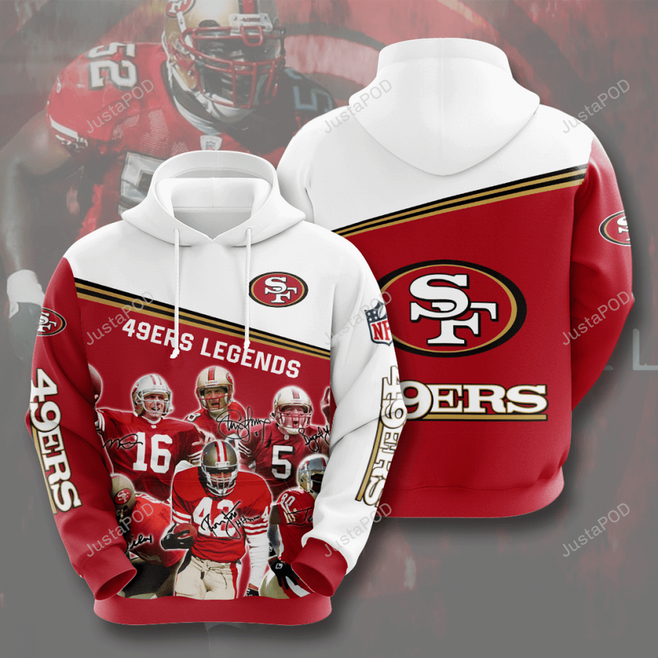 Nfl San Francisco 49ers For Unisex 3d All Over Print Hoodie