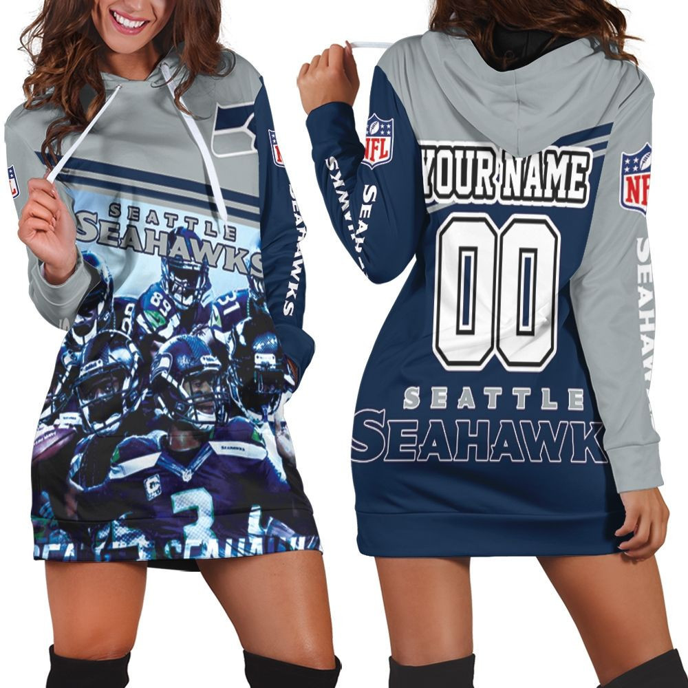 Nfl Seattle Seahawks Super Bowl Xlviii Champions Legend Personalized Hoodie Dress Sweater Dress Sweatshirt Dress