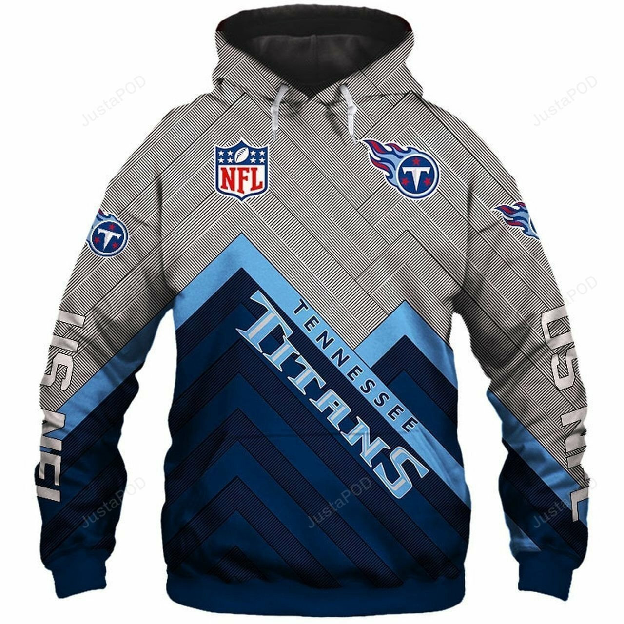 Nfl Tennessee Titans 3d All Over Print Hoodie