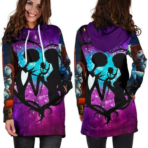 Nightmare Before Christmas Hoodie Dress Sweater Dress Sweatshirt Dress 3d All Over Print For Women Hoodie