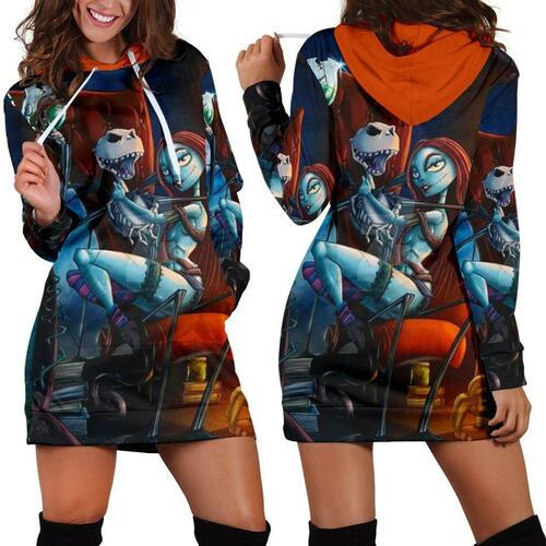 Nightmare Before Christmas Hoodie Dress Sweater Dress Sweatshirt Dress 3d All Over Print For Women Hoodie