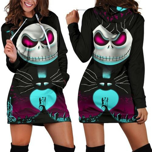 Nightmare Before Christmas Hoodie Dress Sweater Dress Sweatshirt Dress 3d All Over Print For Women Hoodie