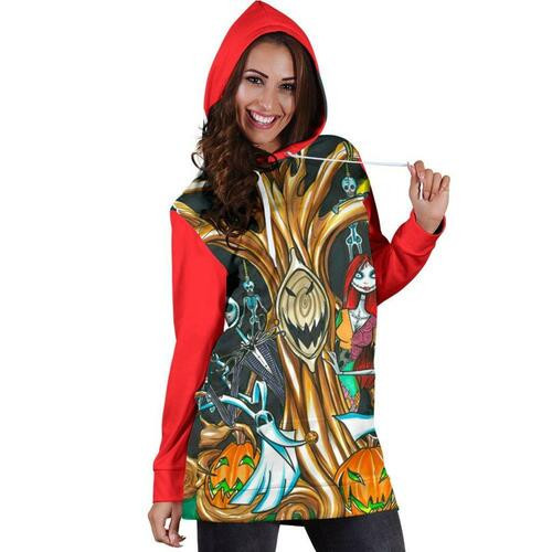 Nightmare Before Christmas Hoodie Dress Sweater Dress Sweatshirt Dress 3d All Over Print For Women Hoodie