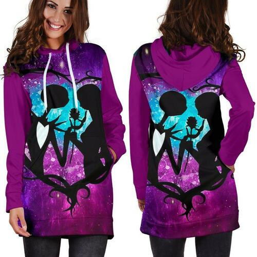 Nightmare Before Christmas Hoodie Dress Sweater Dress Sweatshirt Dress 3d All Over Print For Women Hoodie