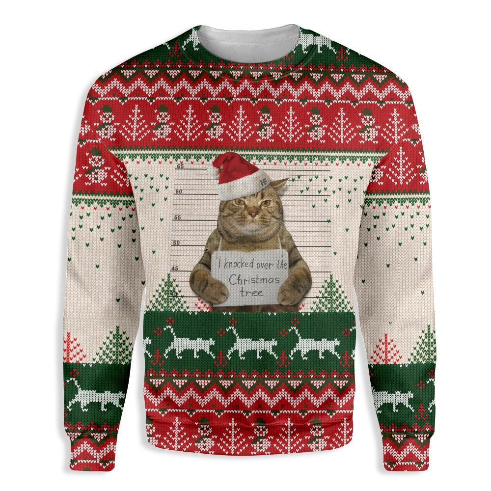 No Kiss Cat Meow Ugly Christmas Sweater