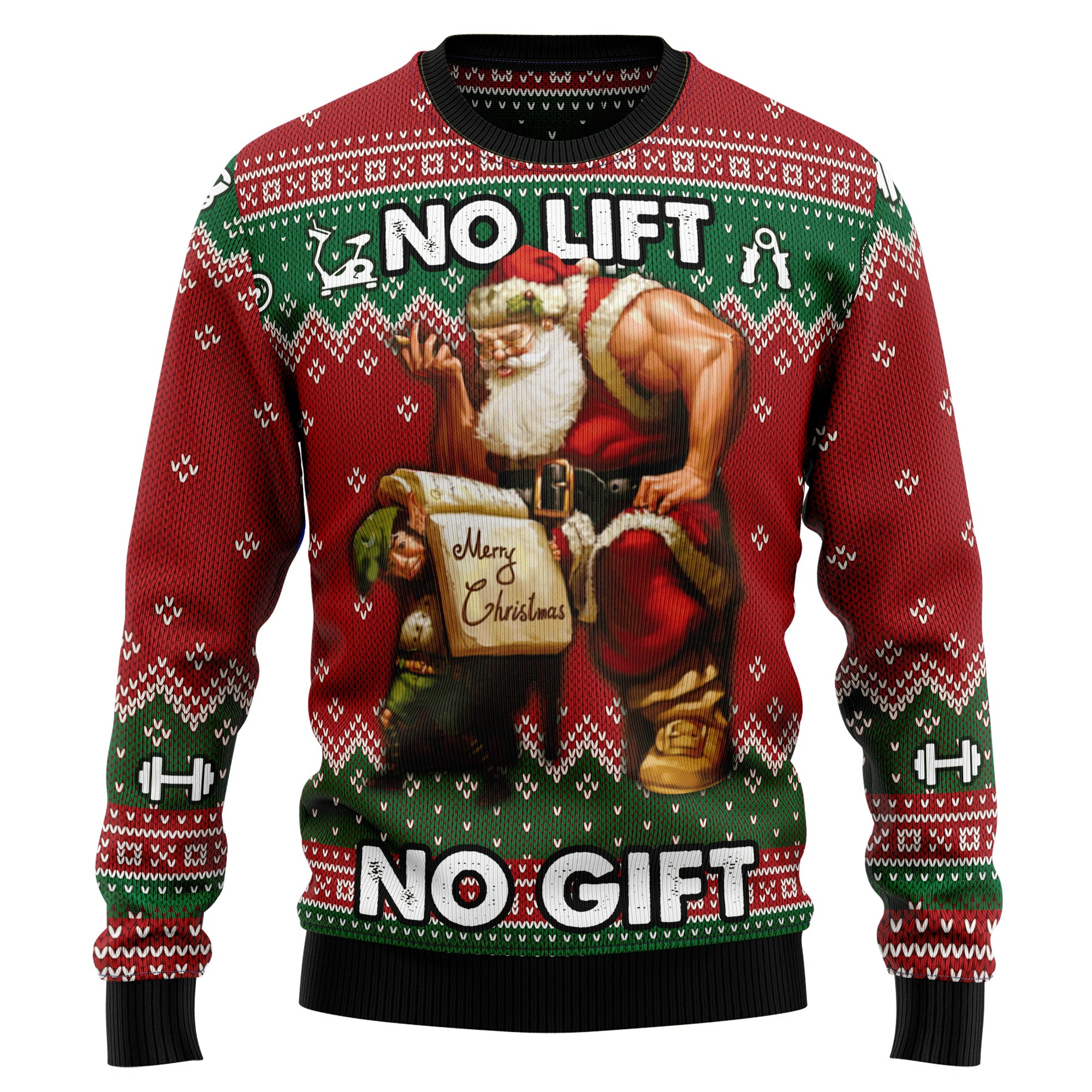 No Lift No Gift Ugly Christmas Sweater