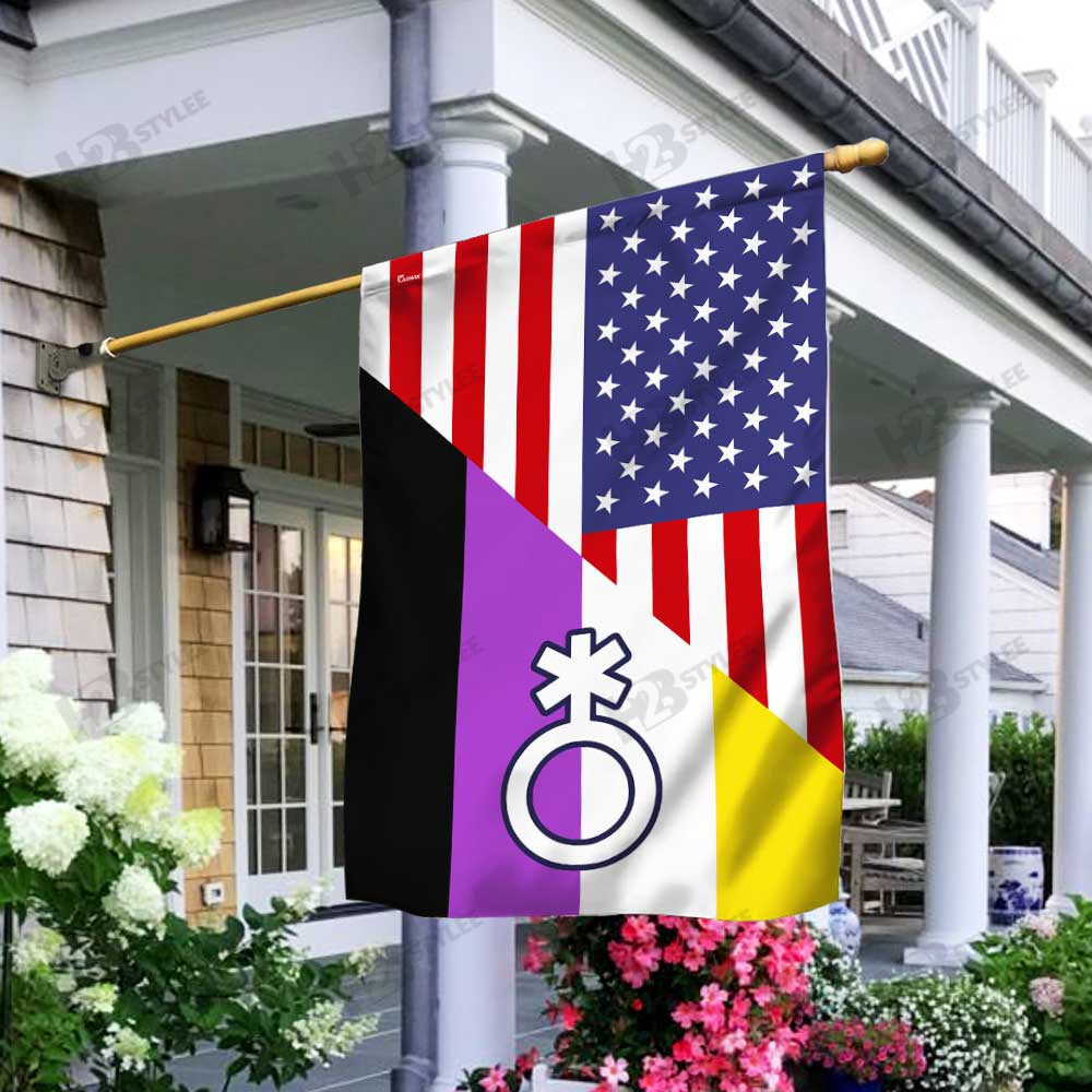 Non Binary Pride American Flag Garden Flag House Flag