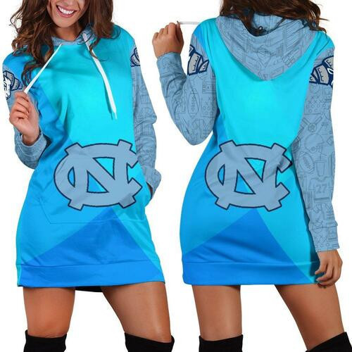 North Carolina Tar Heels Hoodie Dress Sweater Dress Sweatshirt Dress 3d All Over Print For Women Hoodie
