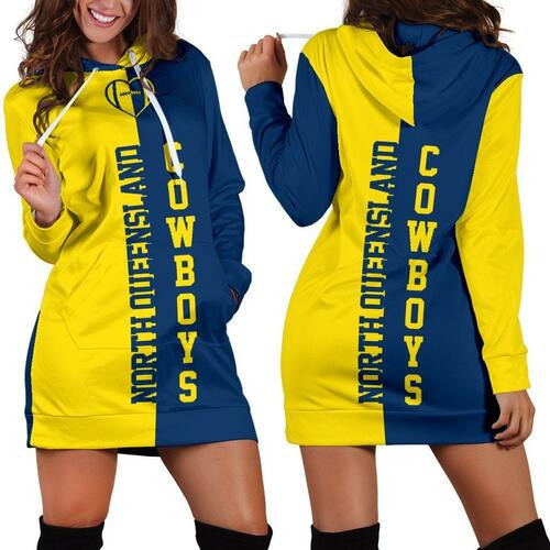 North Queensland Rugby Hoodie Dress Sweater Dress Sweatshirt Dress 3d All Over Print For Women Hoodie