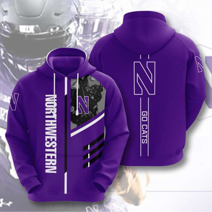 Northwestern Wildcats No1478 Custom Hoodie 3D All Over Print