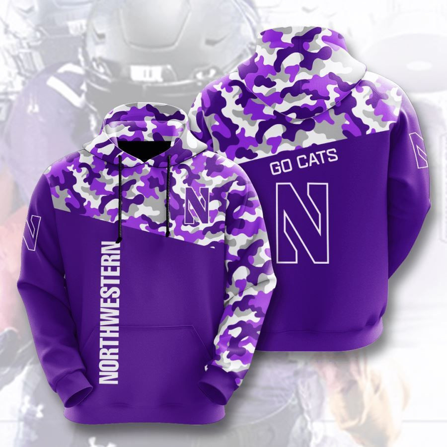 Northwestern Wildcats No1479 Custom Hoodie 3D All Over Print