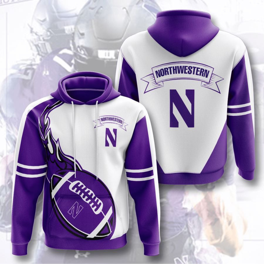 Northwestern Wildcats No1480 Custom Hoodie 3D All Over Print