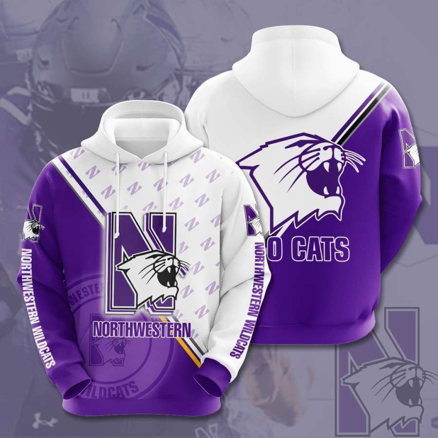 Northwestern Wildcats No1481 Custom Hoodie 3D All Over Print