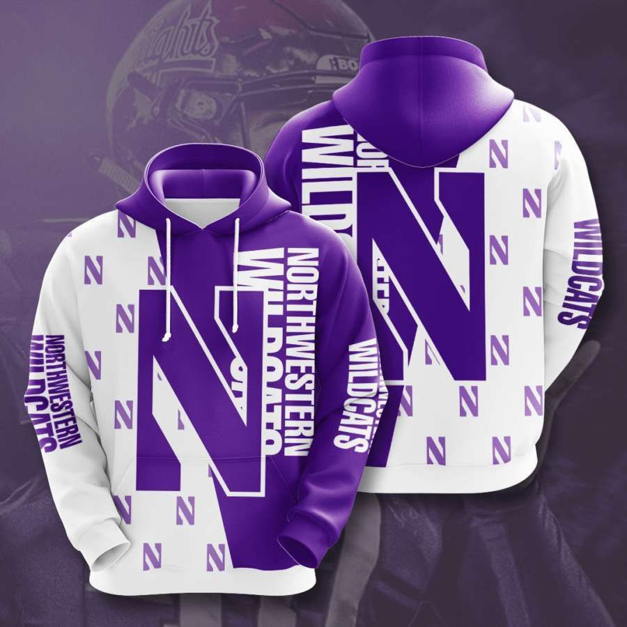 Northwestern Wildcats No1482 Custom Hoodie 3D All Over Print