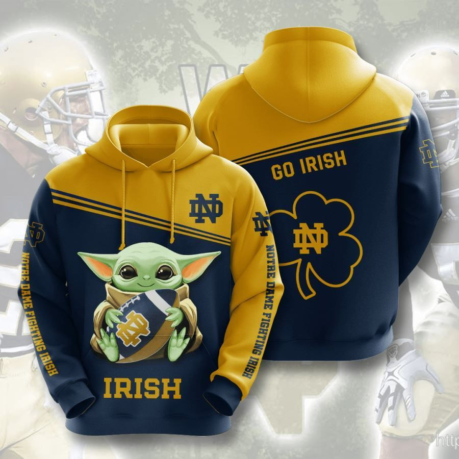 Notre Dame Fighting Irish No1488 Custom Hoodie 3D All Over Print