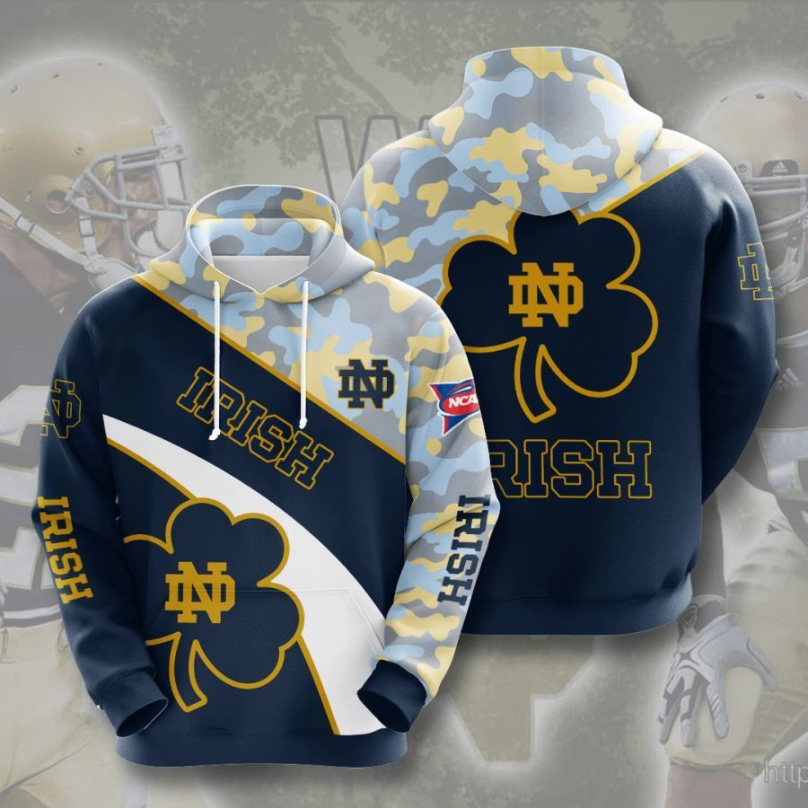 Notre Dame Fighting Irish No1489 Custom Hoodie 3D All Over Print