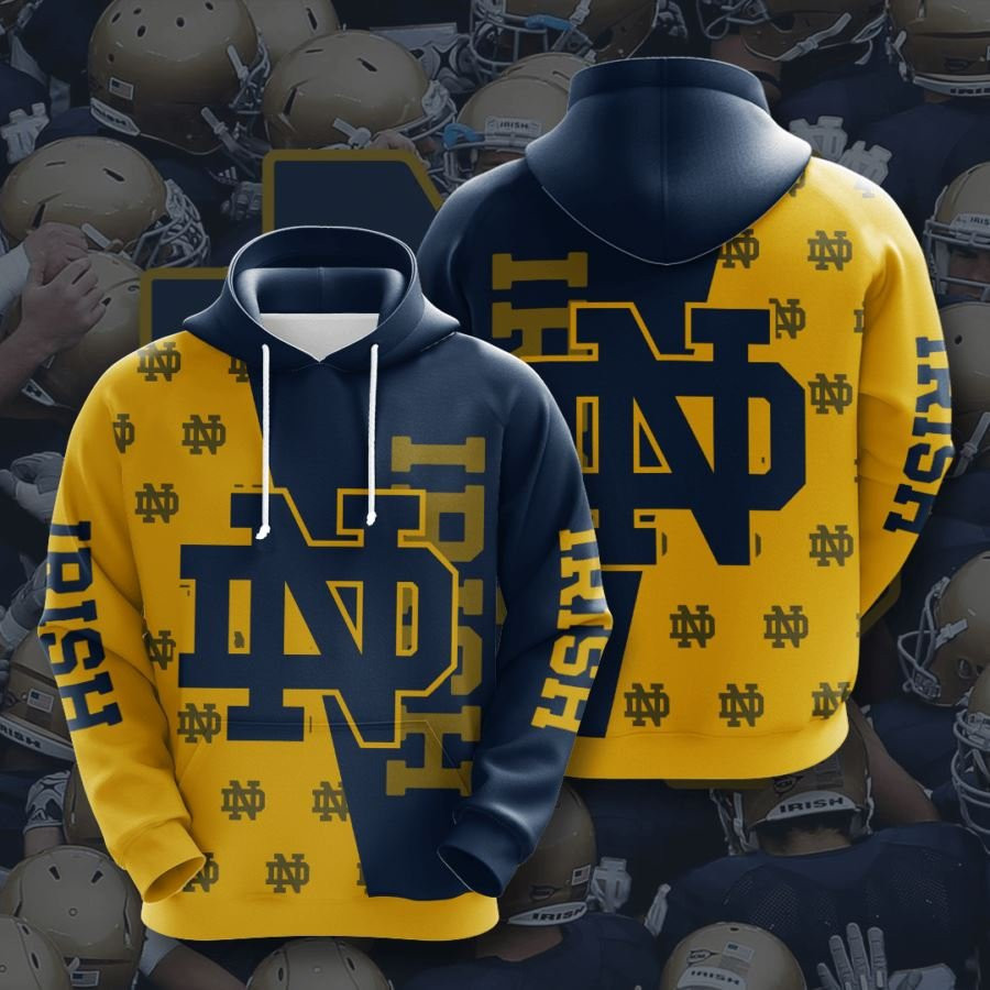 Notre Dame Fighting Irish No1491 Custom Hoodie 3D