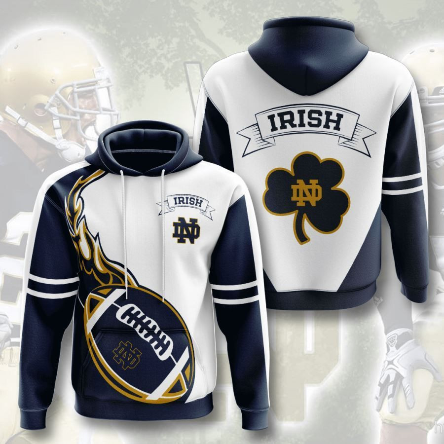 Notre Dame Fighting Irish No1498 Custom Hoodie 3D All Over Print