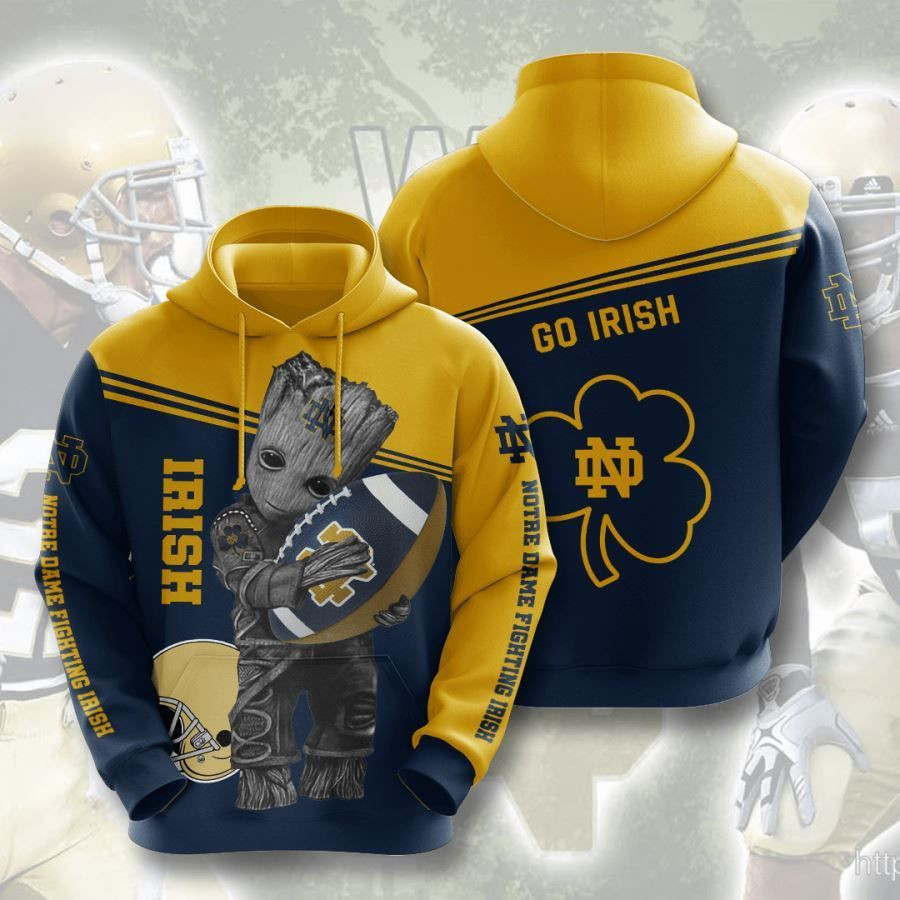 Notre Dame Fighting Irish No1500 Custom Hoodie 3D All Over Print