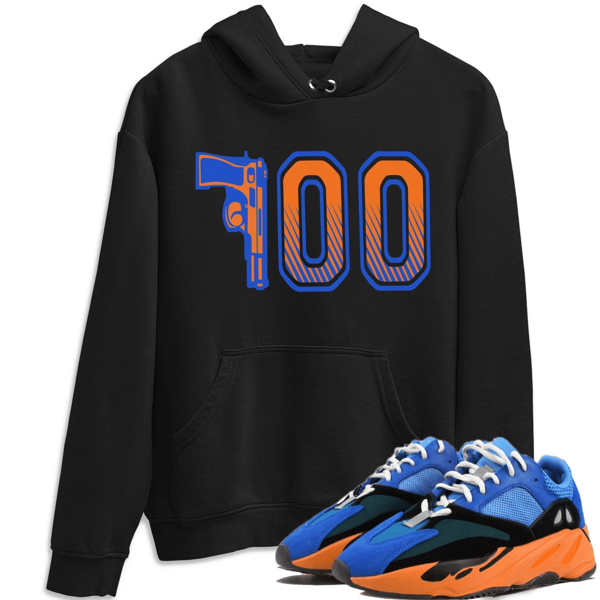 Number 700 Hoodie - Yeezy 700 Bright Blue Outfit