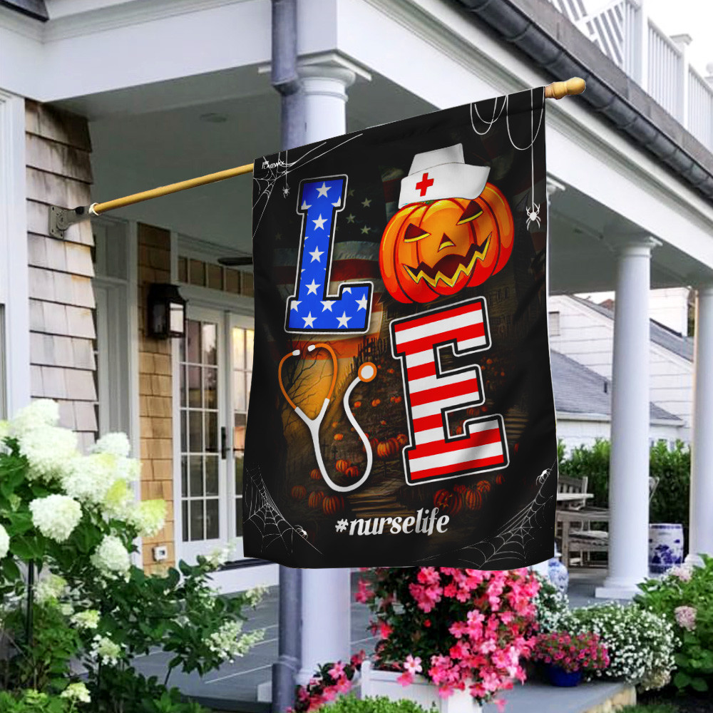 Nurse Halloween Flag Halloween Outdoor Decor Fall Yard House Decoration