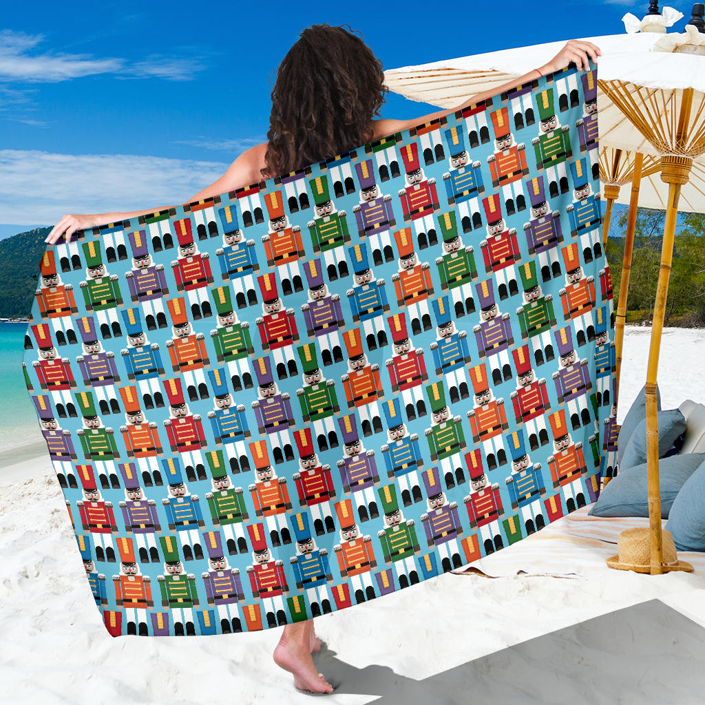 Nutcracker Pattern Print Sarong Cover Up Nutcracker Pareo Wrap Skirt Dress