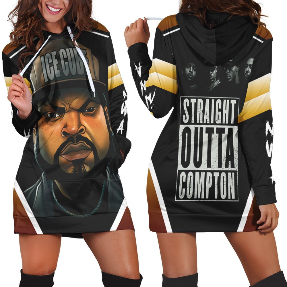 Nwa Ice Cube Straight Outta Compton Hoodie Dress Sweater Dress Sweatshirt Dress