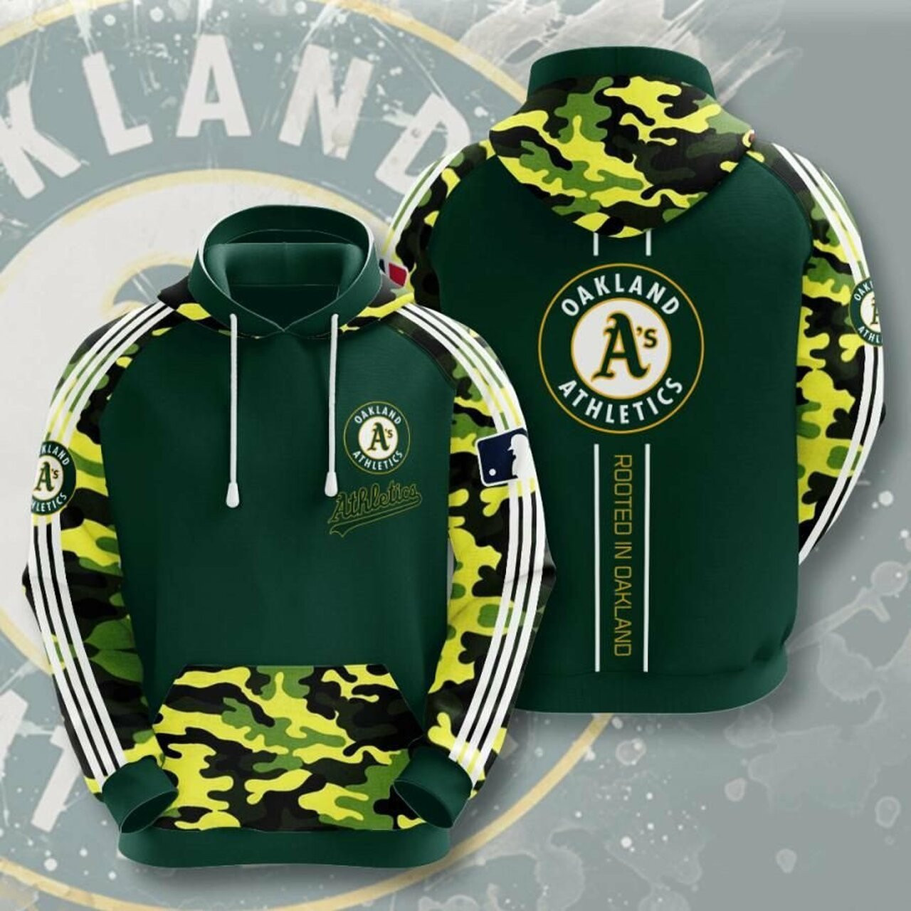 Oakland Athletics 3d All Over Print Hoodie