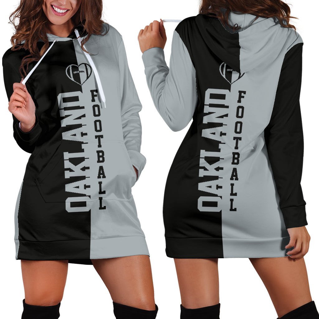 Oakland Football Hoodie Dress 3d All Over Print For Women Hoodie