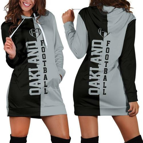 Oakland Football Hoodie Dress Sweater Dress Sweatshirt Dress 3d All Over Print For Women Hoodie