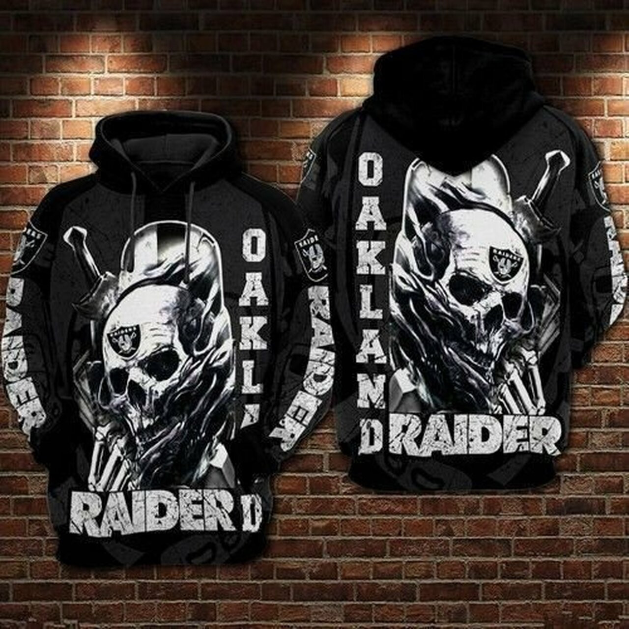 Oakland Raiders 3d All Over Printed Hoodie