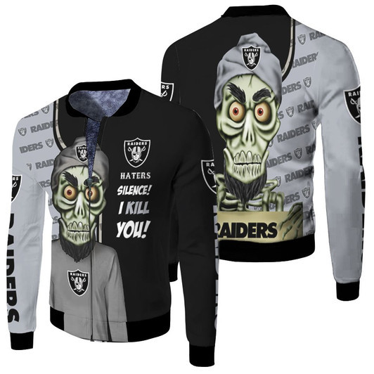 Oakland Raiders Haters Silence Fleece Bomber Jacket