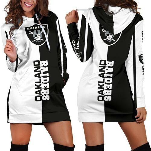 Oakland Raiders Hoodie Dress Sweater Dress Sweatshirt Dress 3d All Over Print For Women Hoodie