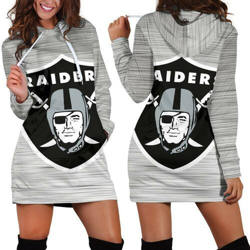 Oakland Raiders Hoodie Dress Sweater Dress Sweatshirt Dress 3d All Over Print For Women Hoodie