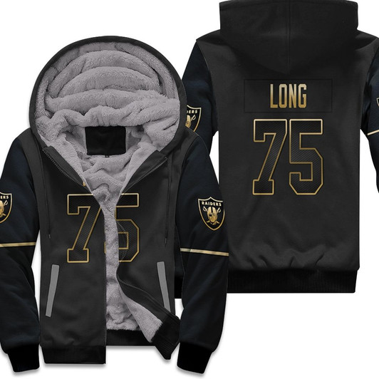 Oakland Raiders Howie Long 75 Edition Black Golden Match Jersey Style Gift For Raiders Fans Fleece Hoodie