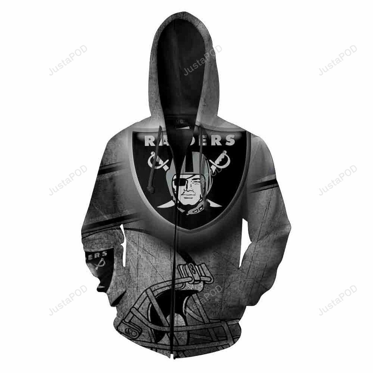 Oakland Raiders Nfl 3d All Over Print Hoodie