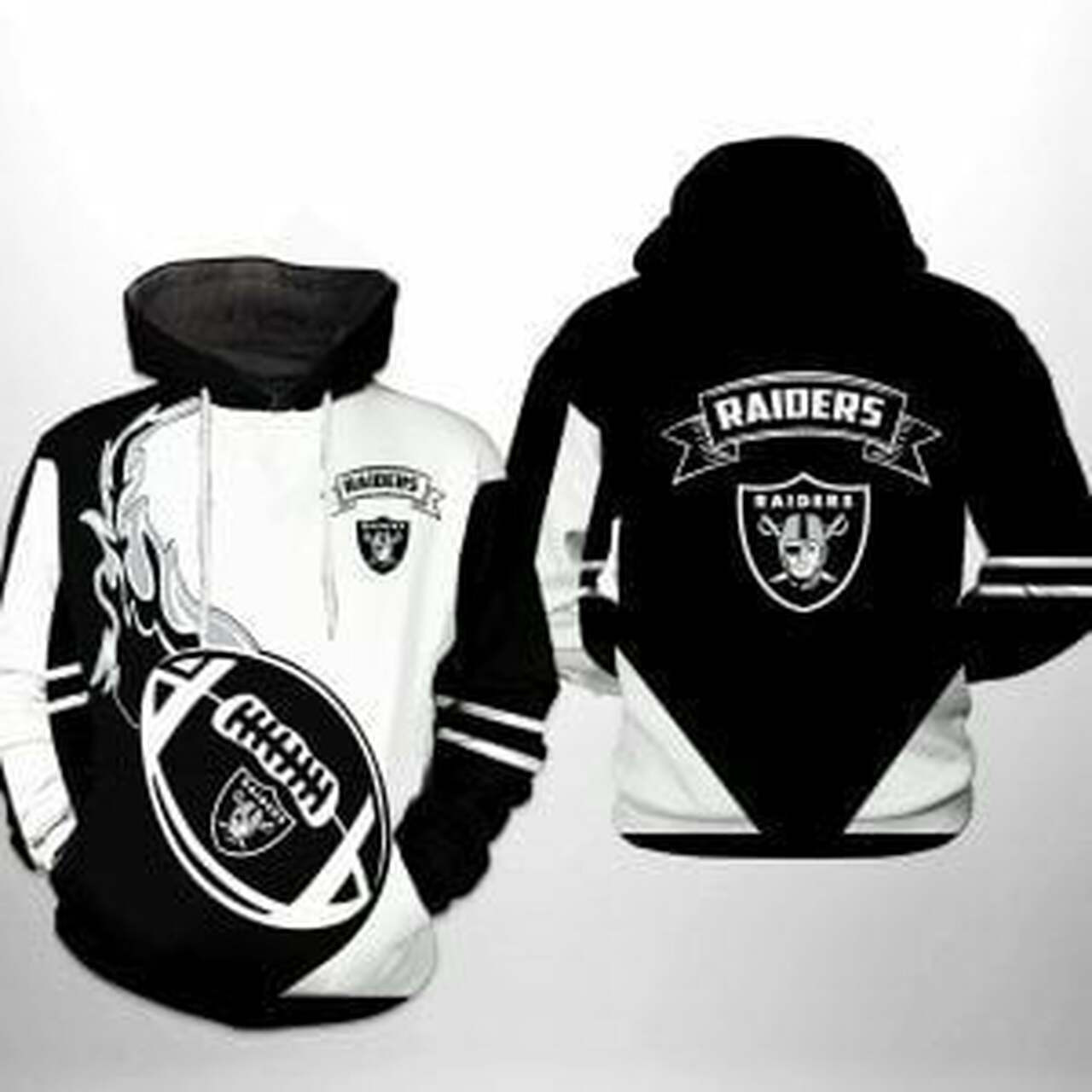 Oakland Raiders Nfl Classic 3d All Over Print Hoodie