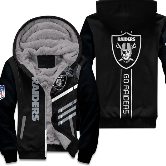 Oakland Raiders Nfl Go Raiders 3D Fleece Hoodie