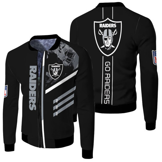 Oakland Raiders Nfl Go Raiders Fleece Bomber Jacket