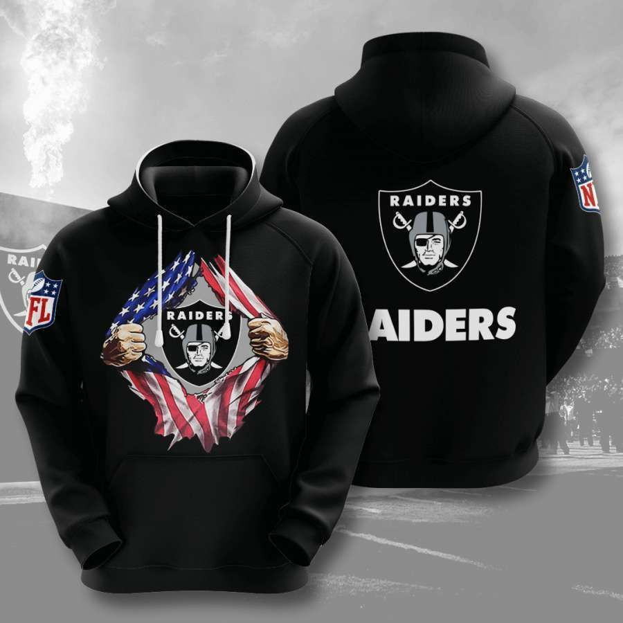 Oakland Raiders No1521 Custom Hoodie 3D All Over Print