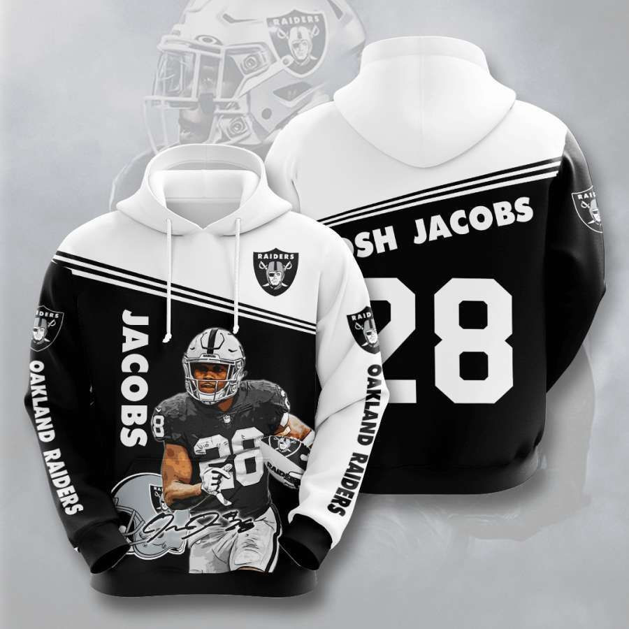 Oakland Raiders No1524 Custom Hoodie 3D All Over Print