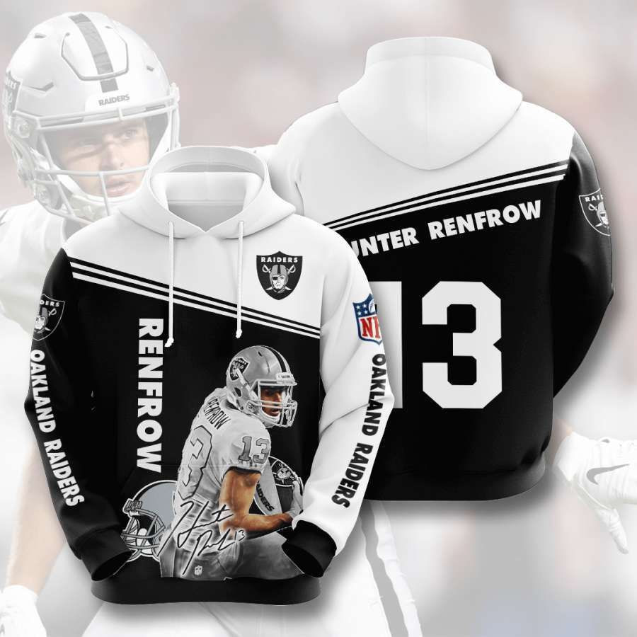 Oakland Raiders No1525 Custom Hoodie 3D All Over Print